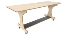 Hoogzit tafel L180 x B64 cm Berken Groothandel voor de Kinderopvang Kinderdagverblijfinrichting